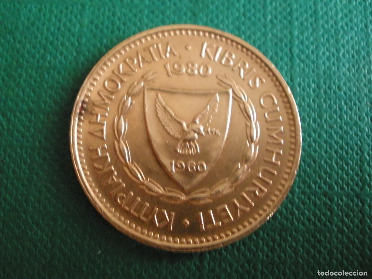 Monedas antiguas de Europa: MONEDA DE 5 MILS DE CHIPRE 1980 - Foto 2