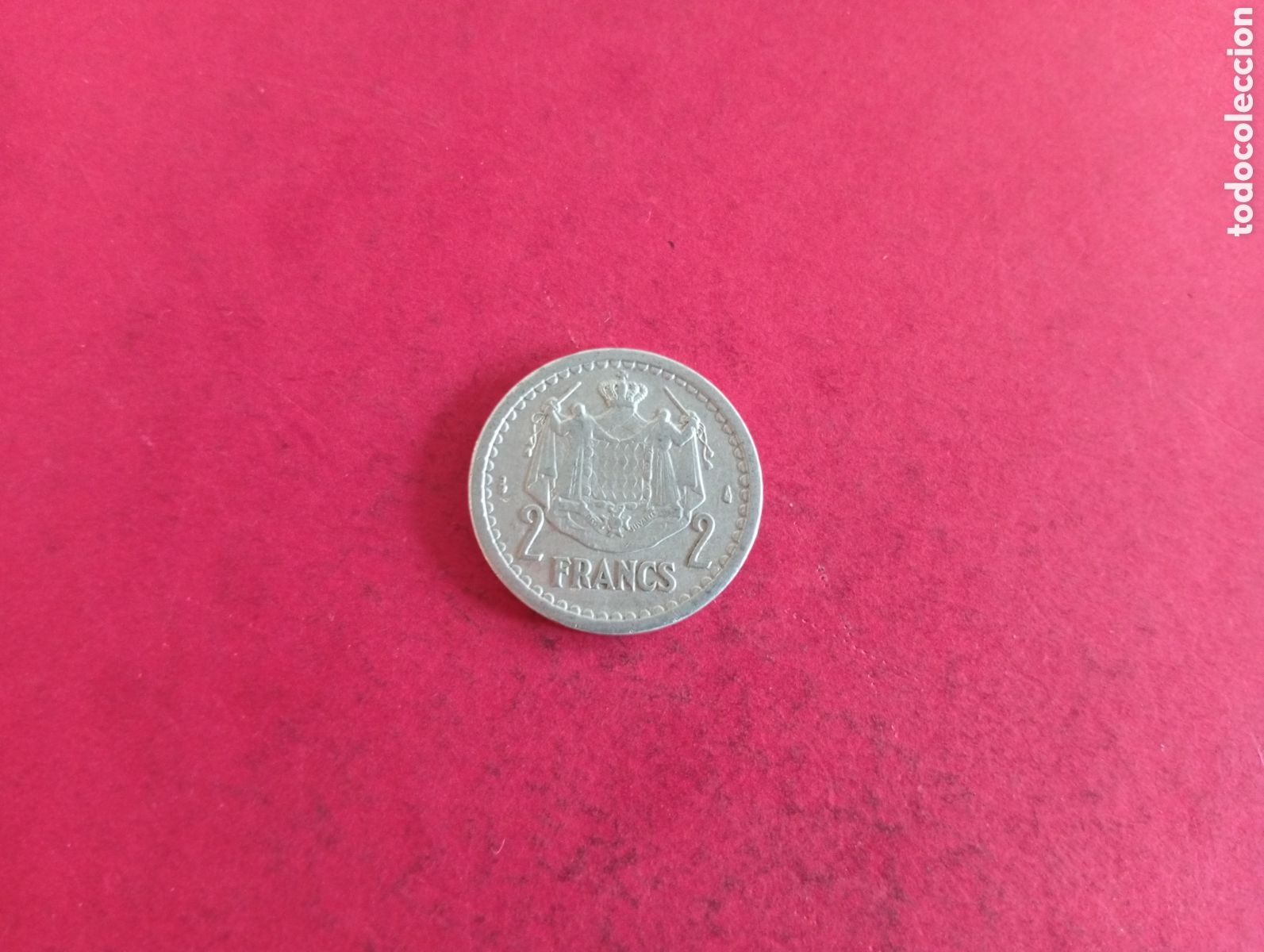 Monedas antiguas de Europa: 2 francos de M&oacute;naco 1945