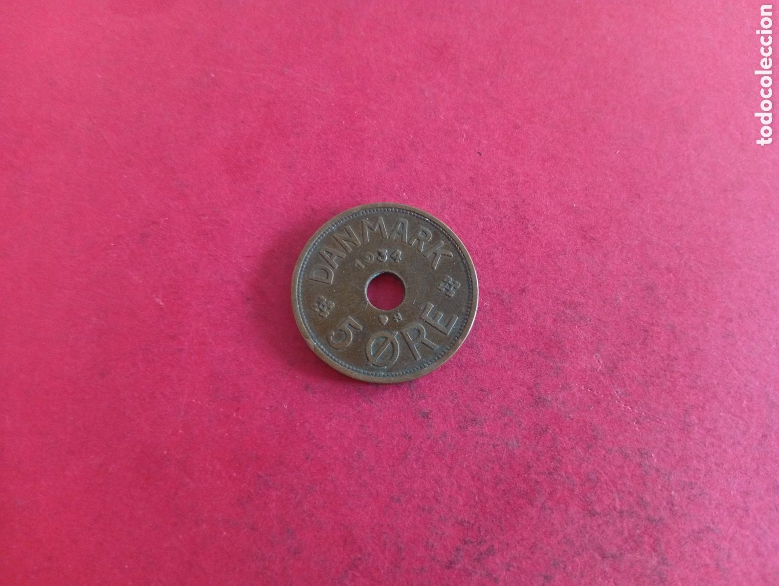 Monedas antiguas de Europa: 5 ore de Dinamarca 1934