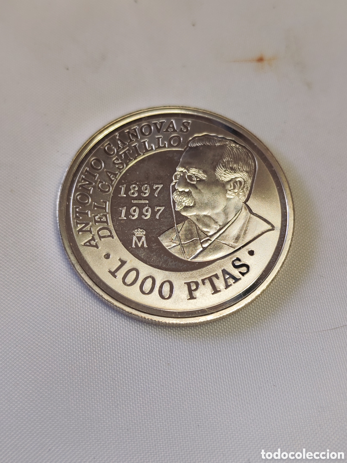 Monedas antiguas de Europa: Espa&ntilde;a. 1000 PESETAS. Antonio Canovas del Castillo. 1997. Plata esterlina (925 milesimas)