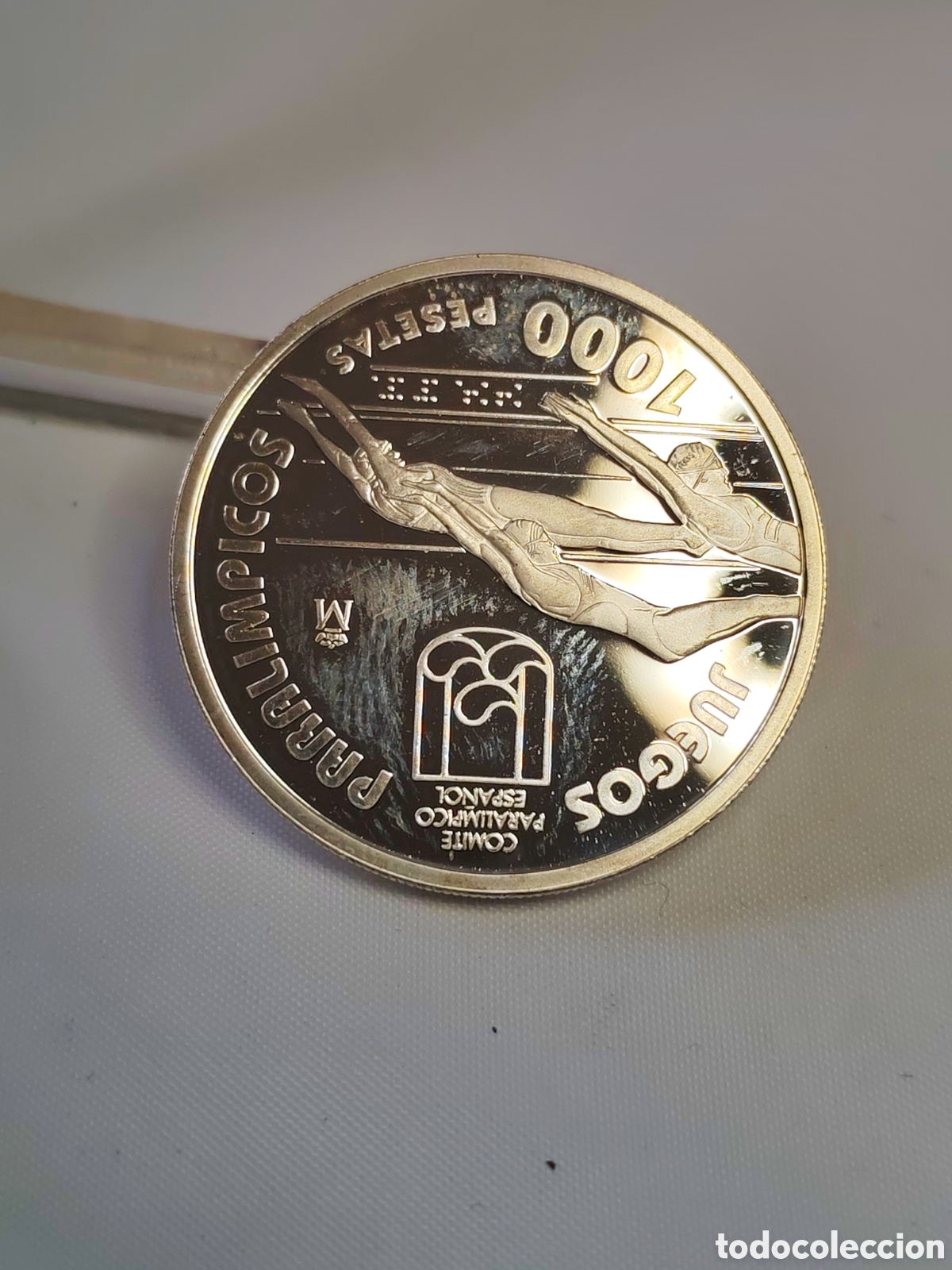 Monedas antiguas de Europa: Espa&ntilde;a. 1000 pesetas. 1996 Conmemorativa paralimpicos 1996. Plata