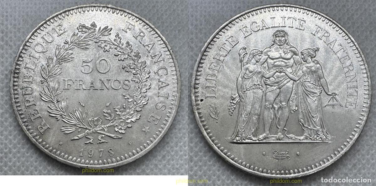 Monedas antiguas de Europa: 5328 FRANCIA 1978 FRANCE HERCULES 50 FRANCS 1978