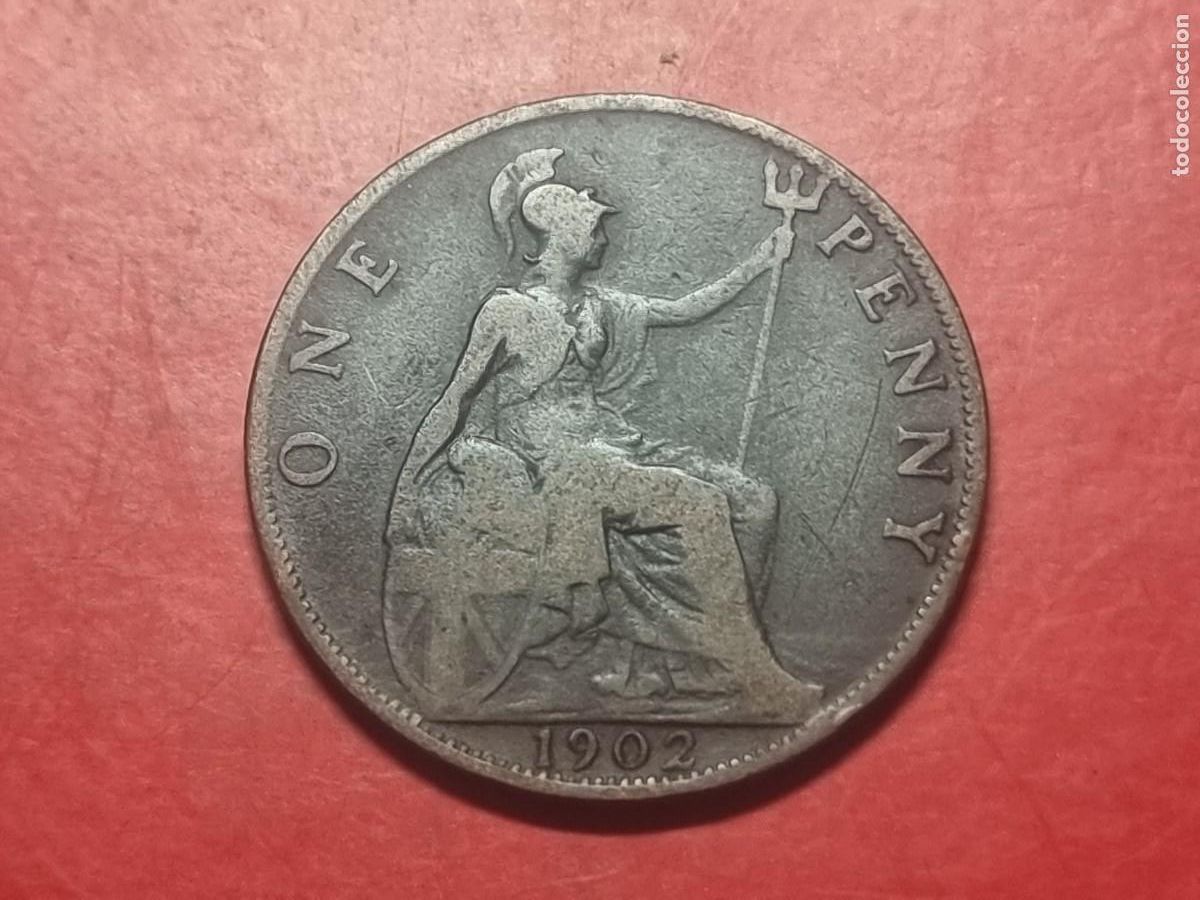 Monedas antiguas de Europa: 1 PENNY GRAN BRETA&Ntilde;A 1902 MBC