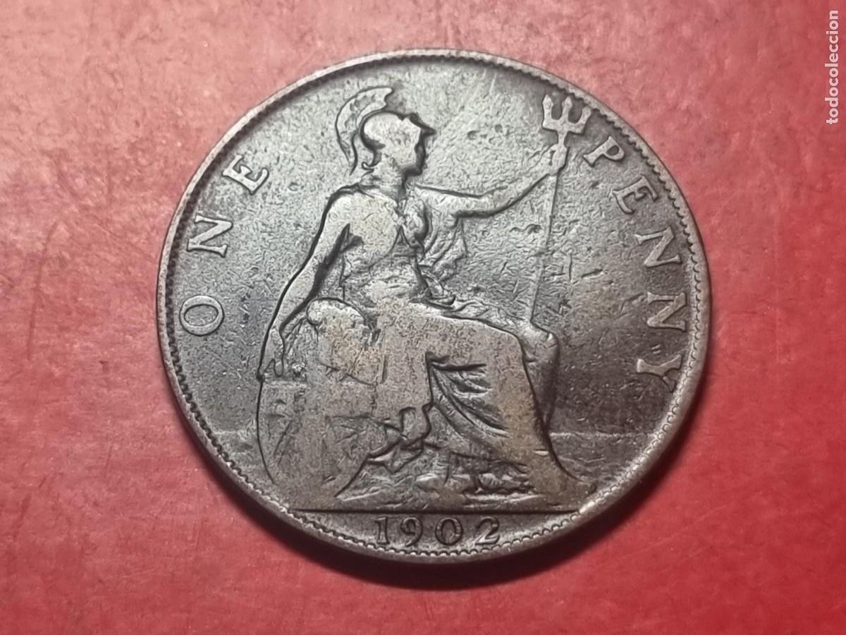 Monedas antiguas de Europa: 1 PENNY GRAN BRETA&Ntilde;A 1902 MBC