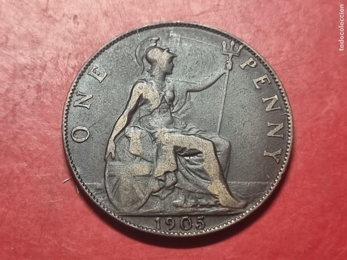 Monedas antiguas de Europa: 1 PENNY GRAN BRETA&Ntilde;A 1905 MBC