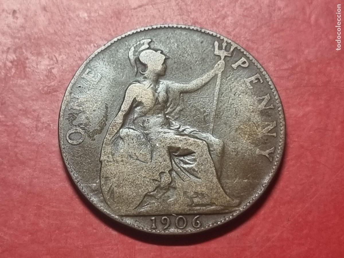 Monedas antiguas de Europa: 1 PENNY GRAN BRETA&Ntilde;A 1906 MBC