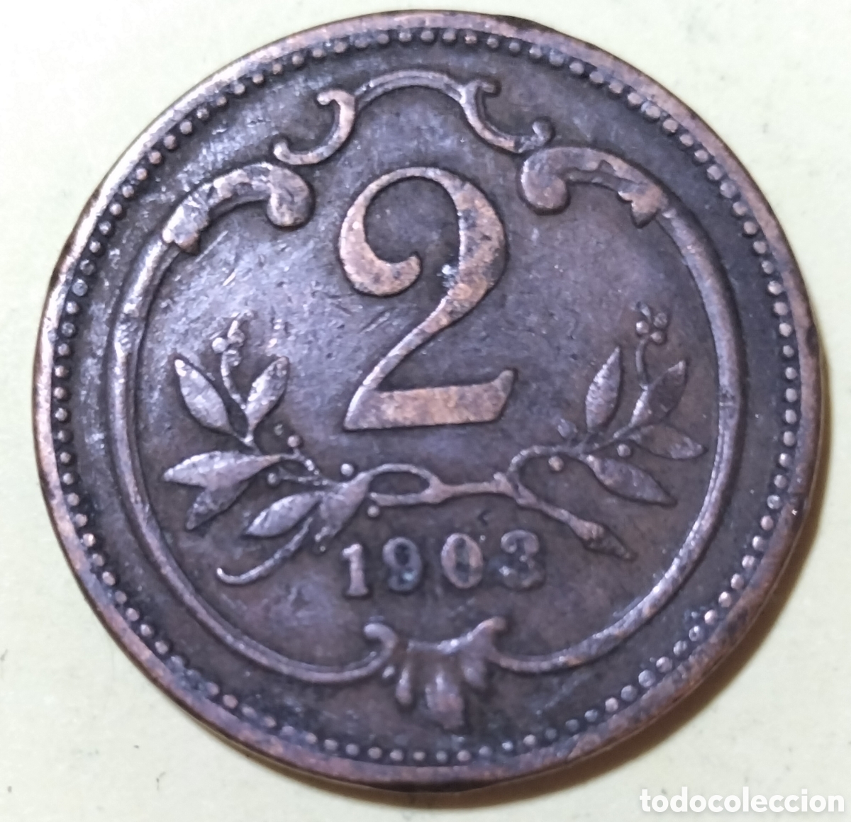 Monedas antiguas de Europa: Moneda 2 Heller 1903 Austria.