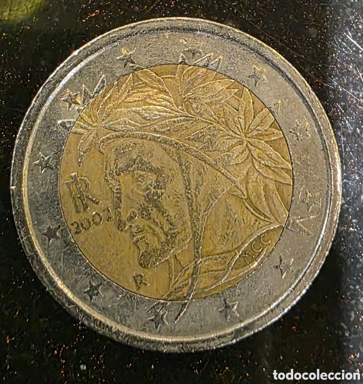 Monedas antiguas de Europa: Moneda italiana de 2 euros. A&ntilde;o 2002