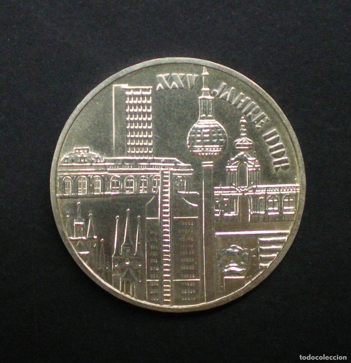 Monedas antiguas de Europa: ALEMANIA DEMOCRATICA (DDR) - 10 MARCOS de PLATA 1974 - 25 ANIVERSARIO CREACION