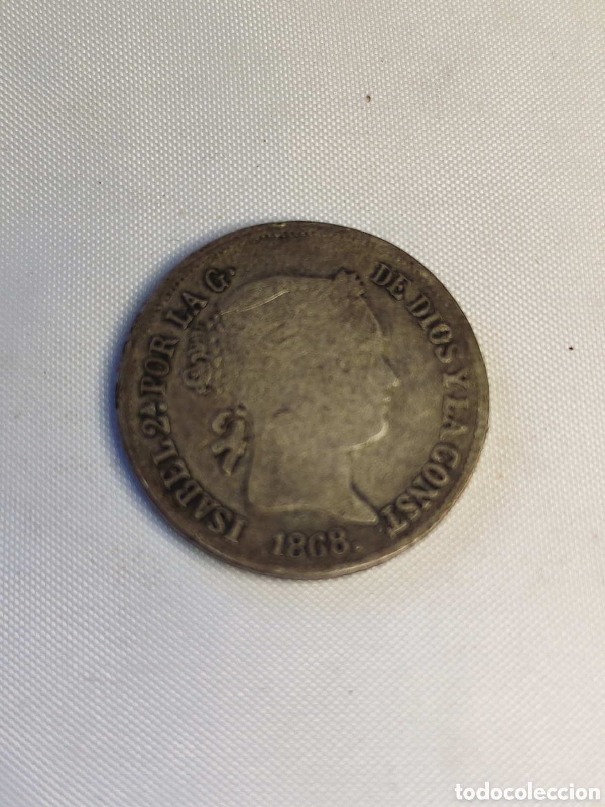 Monedas antiguas de Europa: Espa&ntilde;a. 40 centimos de escudo. Isabel II. 1867. plata