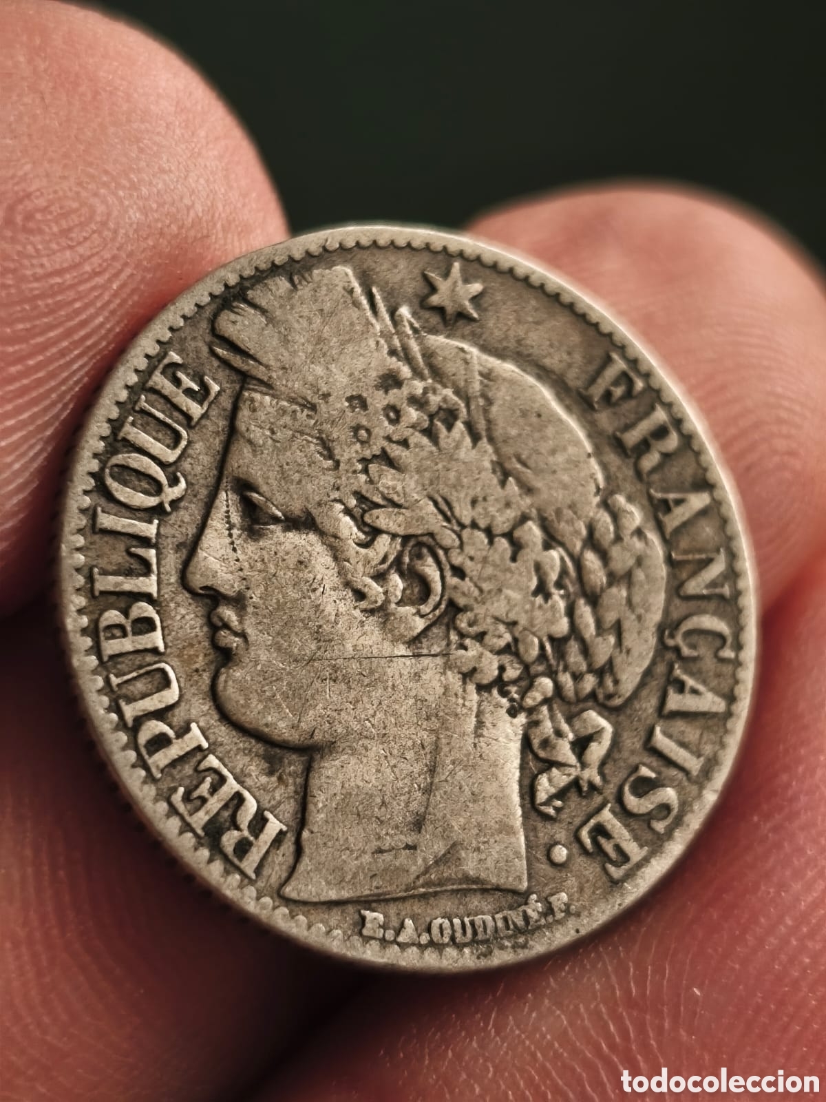 Monedas antiguas de Europa: Francia. 1 franco C&eacute;res. 1881. Plata.