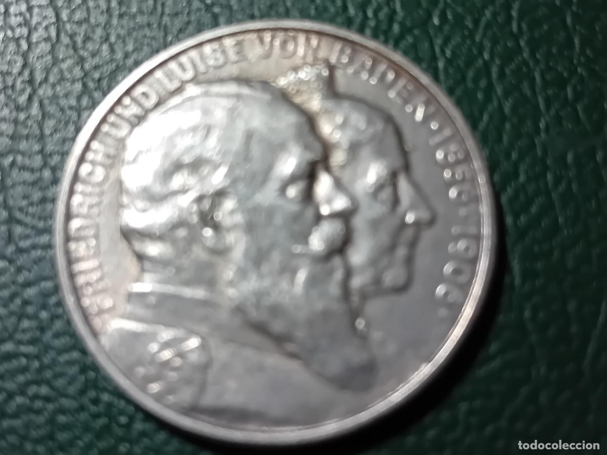 Monedas antiguas de Europa: BADEN 2 M 1906, 50 ANIVERSARIO BODA DE FRIEDRICH Y LUISA DE BADEN