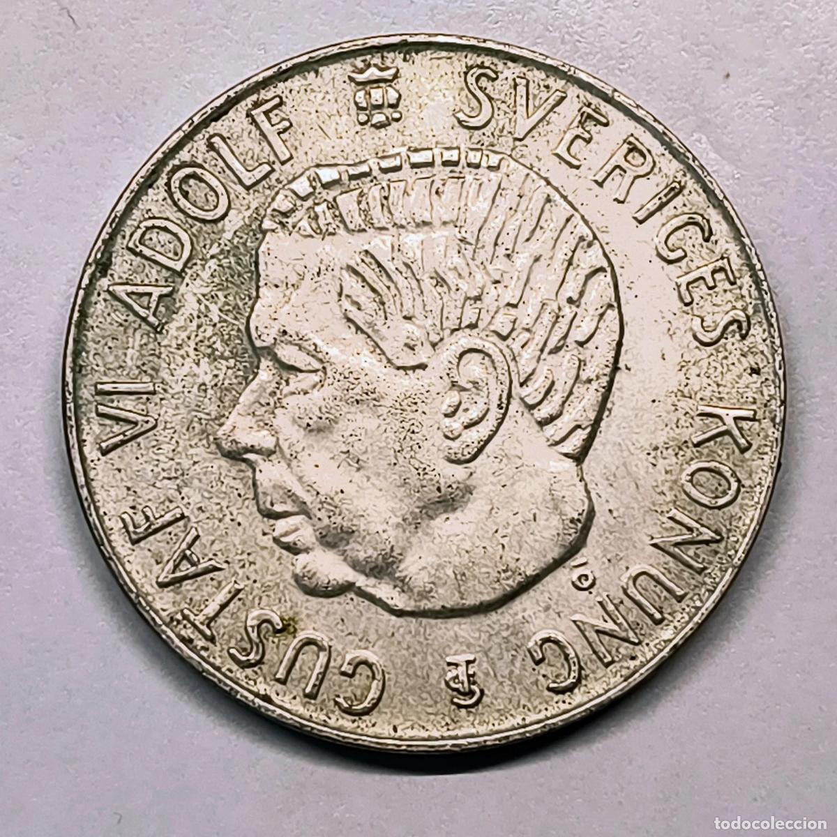 Monedas antiguas de Europa: 5 Kronor Gustavo VI Adolfo &ndash; Suecia 1955