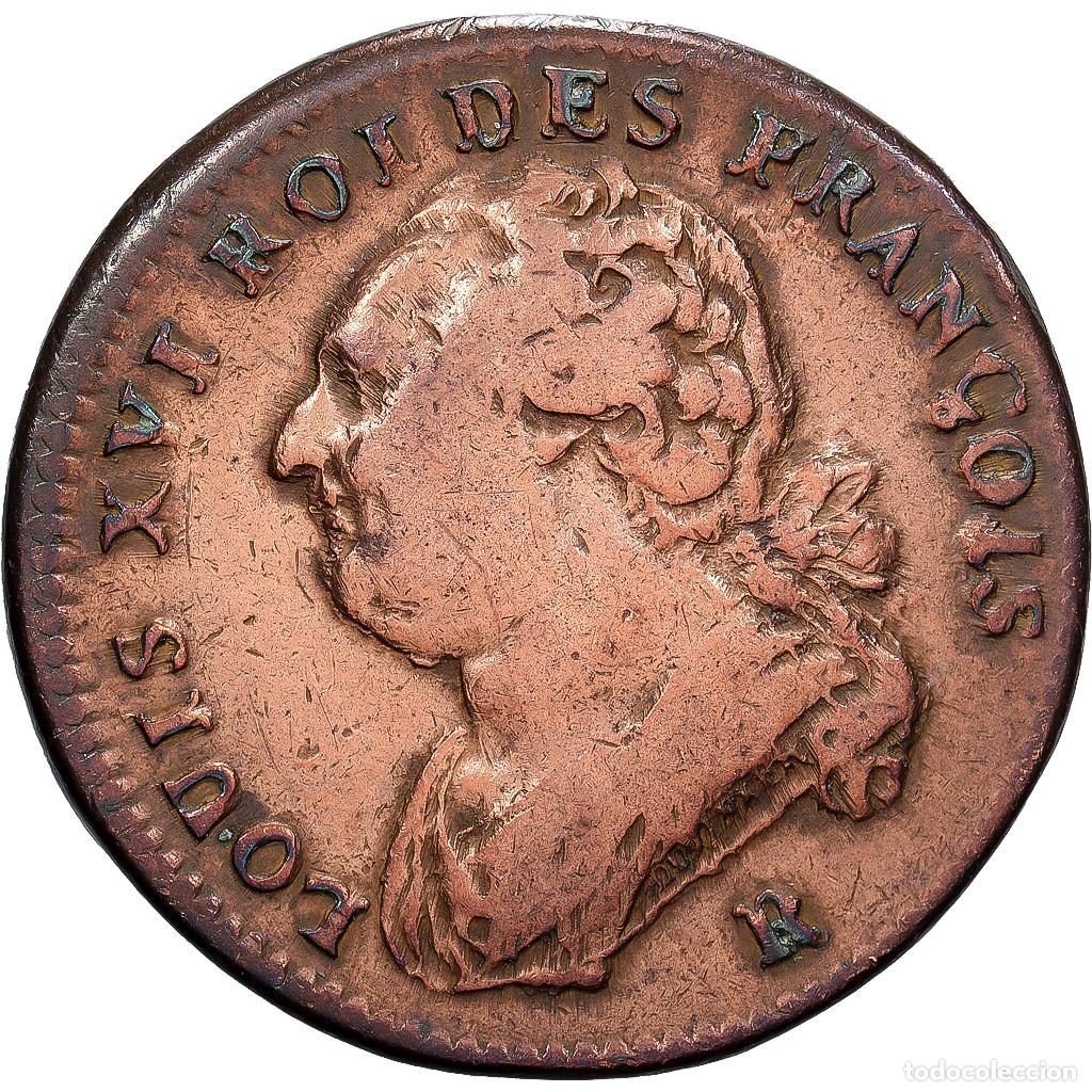 Monedas antiguas de Europa: [#1550856] Francia, Constitution, 12 deniers fran&ccedil;ois, 1791, Orl&eacute;ans, Bronce