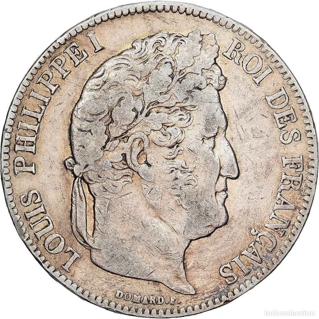 Monedas antiguas de Europa: [#1550914] Francia, Louis Philippe I, 5 Francs, 1840, Rouen, Plata, MBC, Gadoury:678