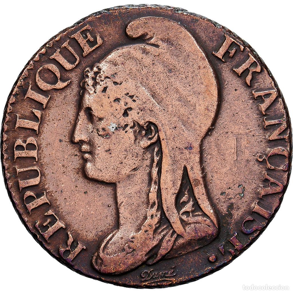 Monedas antiguas de Europa: [#1550857] Francia, 5 Centimes, Dupr&eacute;, 1792 / AN 4, Paris, Bronce, MBC, Gadoury:124