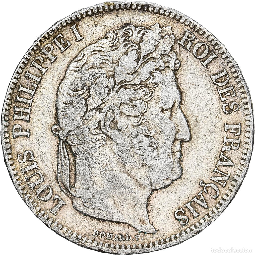 Monedas antiguas de Europa: [#1550912] Francia, Louis Philippe I, 5 Francs, 1842, Lille, Plata, MBC, Gadoury:678