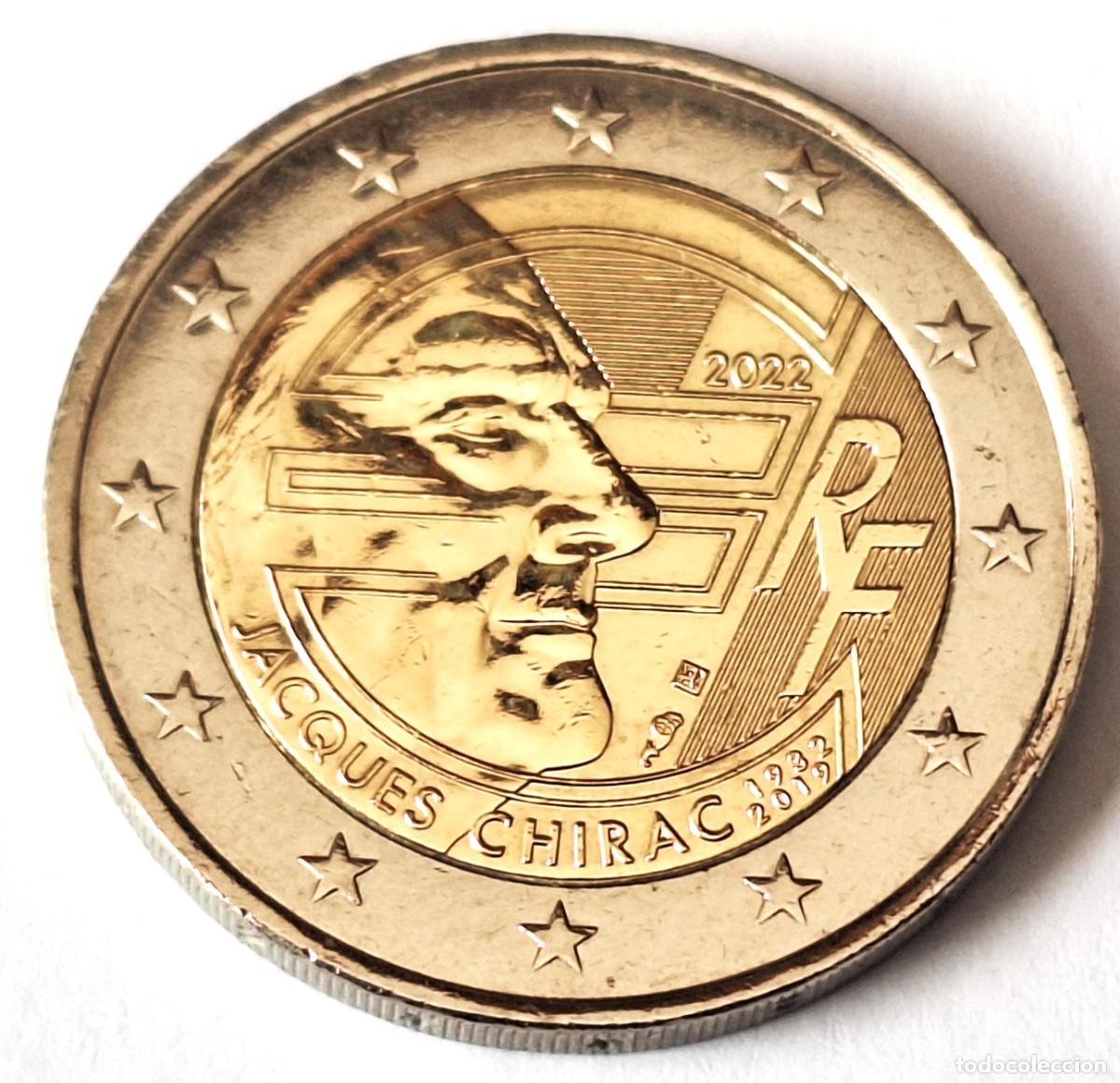 Monedas antiguas de Europa: FRANCIA - MONEDA CONMEMORATIVA DE 2 EUROS DEL A&Ntilde;O 2022 - JACQUES CHIRAC - BIEN CONSERVADA