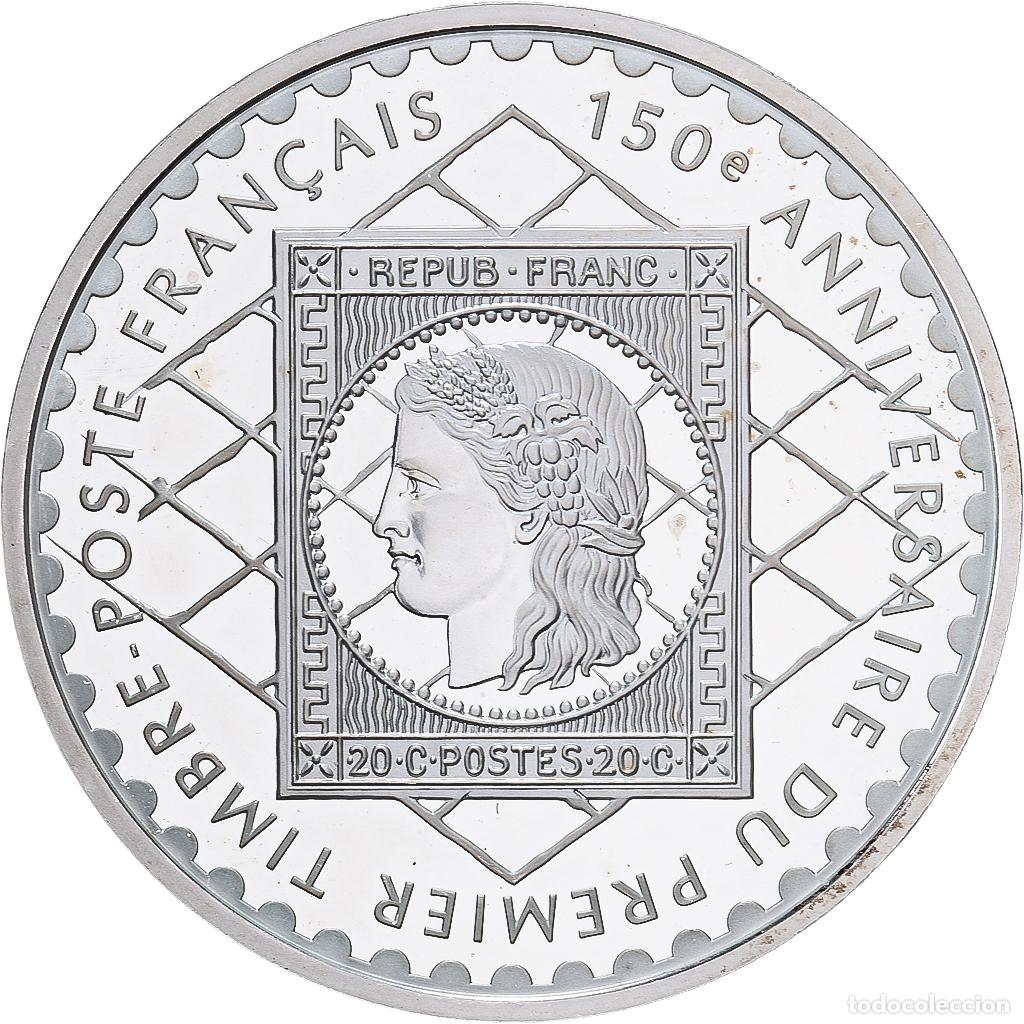 Monedas antiguas de Europa: [#1167565] Francia, 100 Francs, C&eacute;r&egrave;s, 1er Timbre Fran&ccedil;ais, 1999, MDP, Prueba, Plata