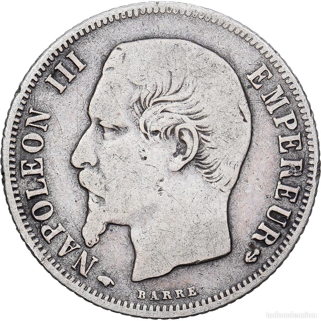 Monedas antiguas de Europa: [#1167243] Francia, Napoleon III, Franc, 1859, Paris, Plata, BC+, Gadoury:460
