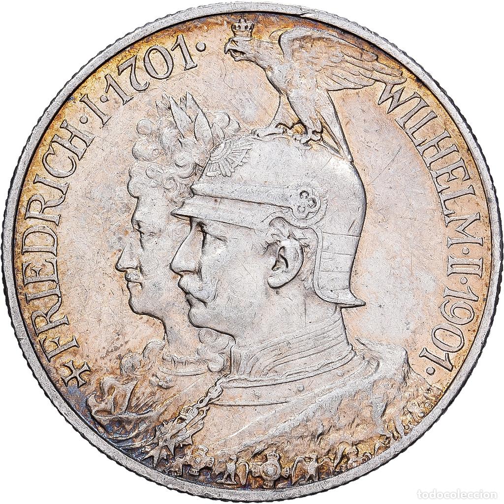 Monedas antiguas de Europa: [#1167530] Estados alemanes, PRUSSIA, Wilhelm II, 2 Mark, 1901, Berlin, Plata, MBC+, KM:525