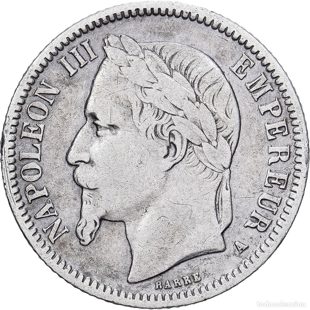 Monedas antiguas de Europa: [#1167244] Francia, Napoleon III, Franc, Napol&eacute;on III, 1867, Paris, Plata, BC+