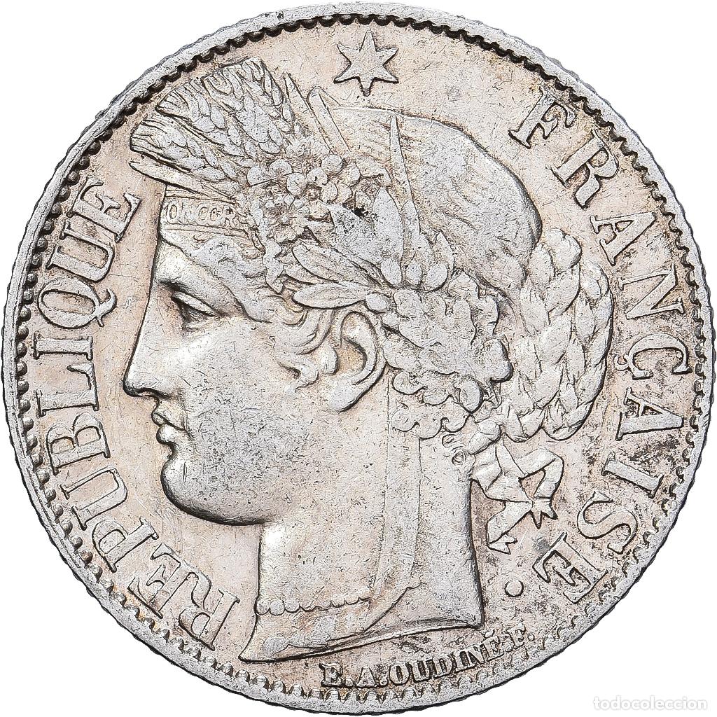 Monedas antiguas de Europa: [#1167247] Francia, Franc, C&eacute;r&egrave;s, 1888, Paris, Plata, MBC, Gadoury:465a
