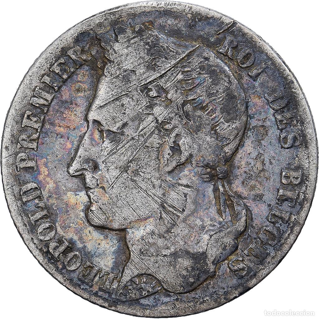 Monedas antiguas de Europa: [#1167276] B&eacute;lgica, Leopold I, 1/2 Franc, 1834, BC, Plata, KM:6