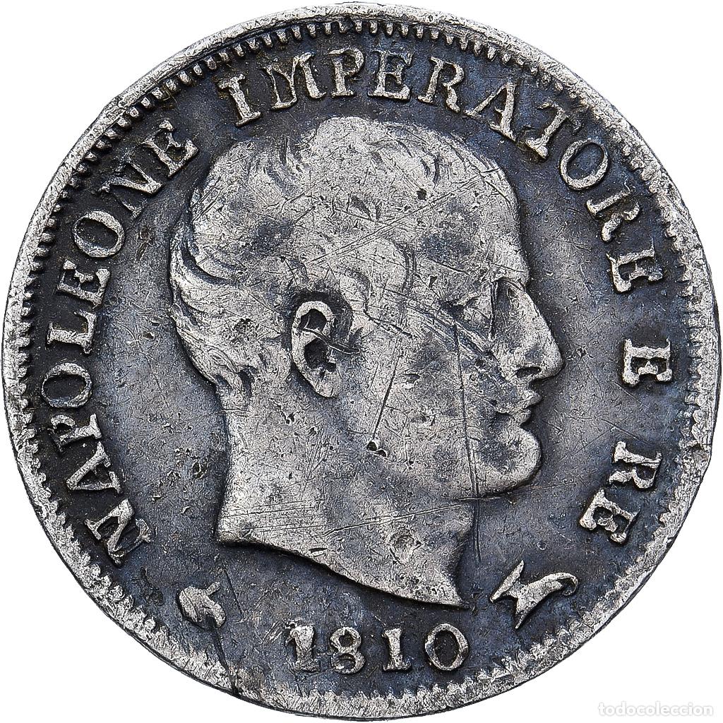 Monedas antiguas de Europa: [#1167282] Italia, Royaume d'Italie, Napoleon I, 5 Soldi, 1810, Milan, Plata, BC+, KM:5