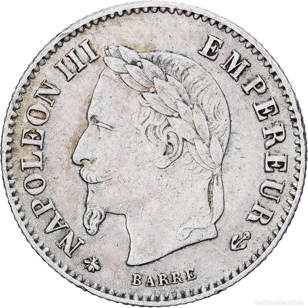 Monedas antiguas de Europa: [#1167329] Francia, Napoleon III, 20 Centimes, 1867, Paris, Plata, MBC, Gadoury:309, KM:808