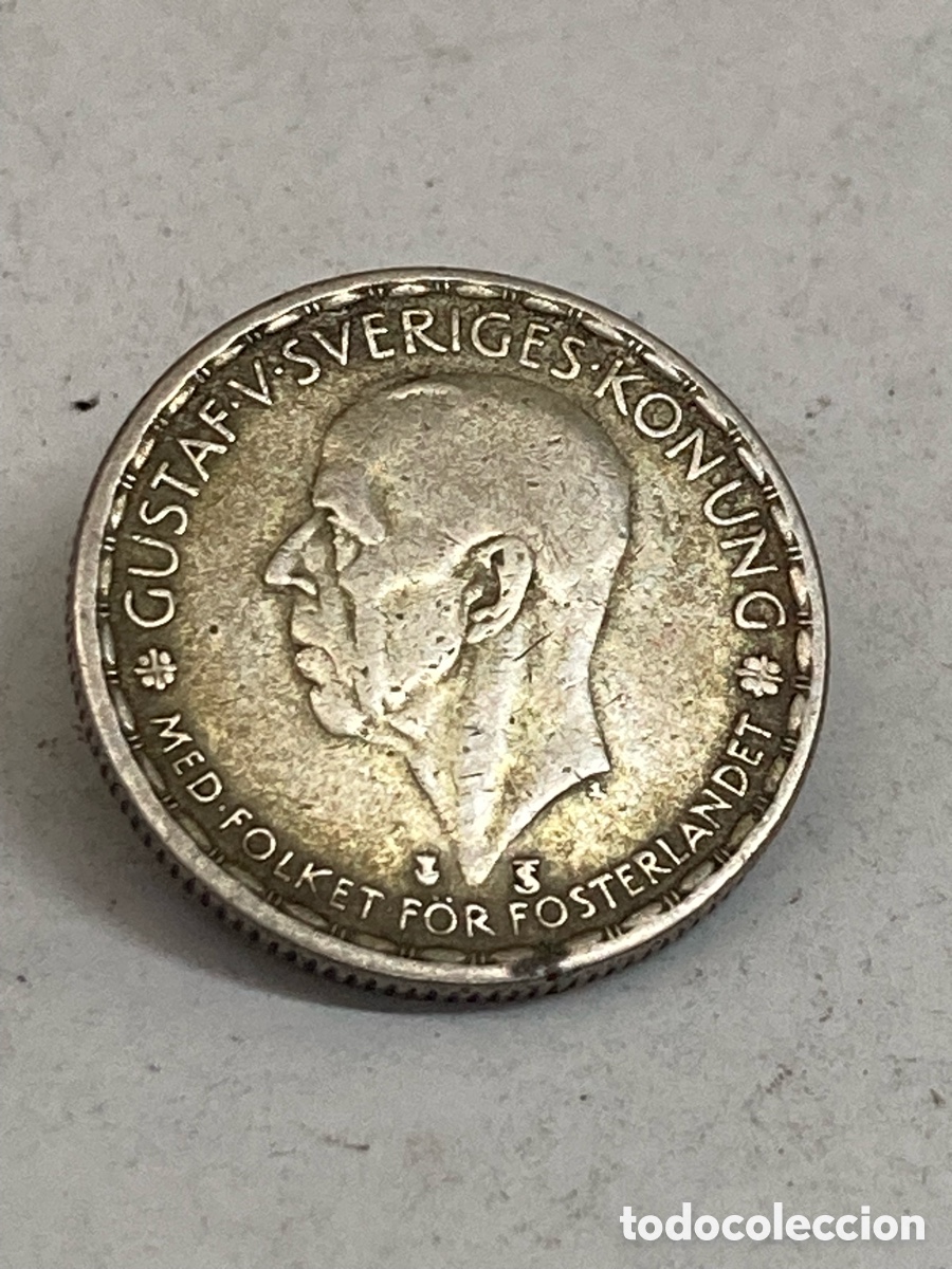 Monedas antiguas de Europa: Moneda de plata 1 Corona 1949 Suecia
