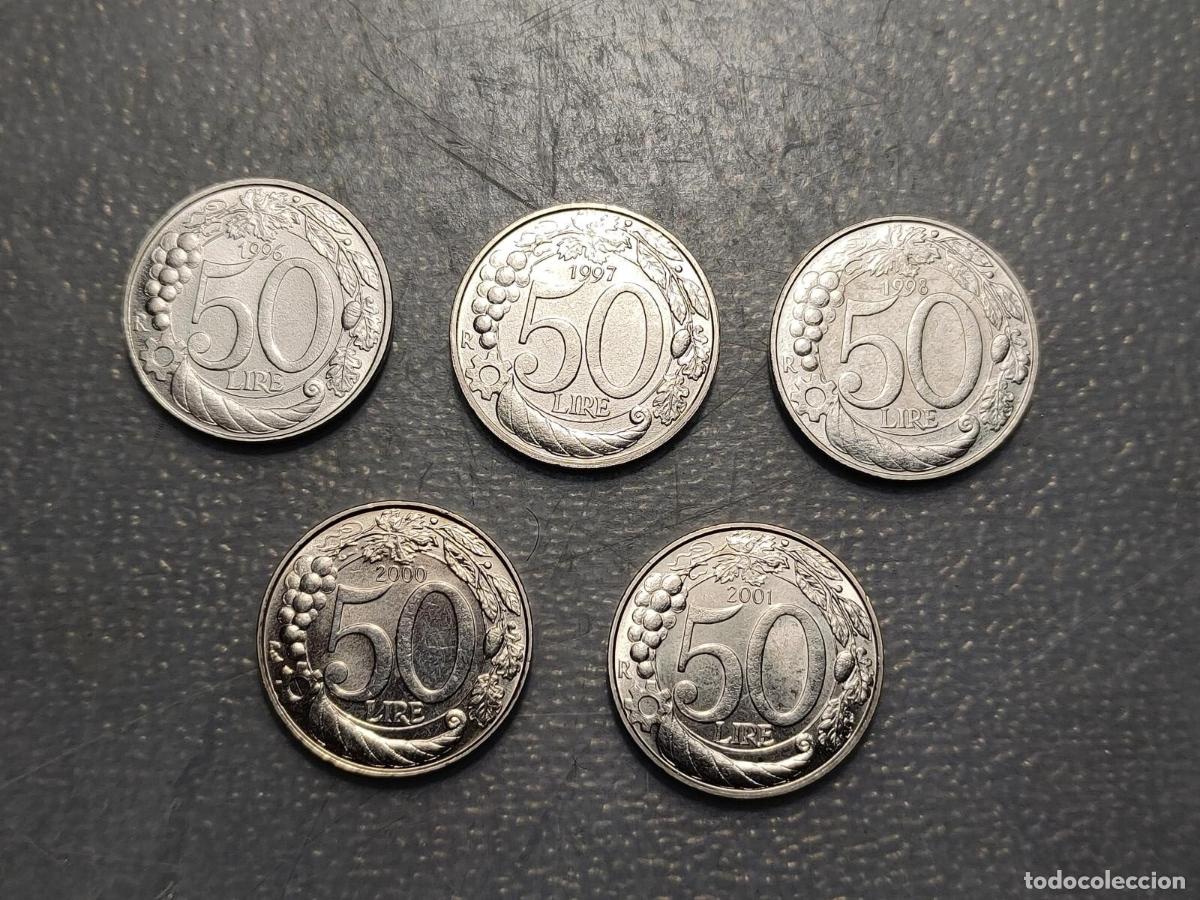 Monedas antiguas de Europa: ITALIA REPUBLICA LOTE 5 MONEDAS 50 LIRAS
