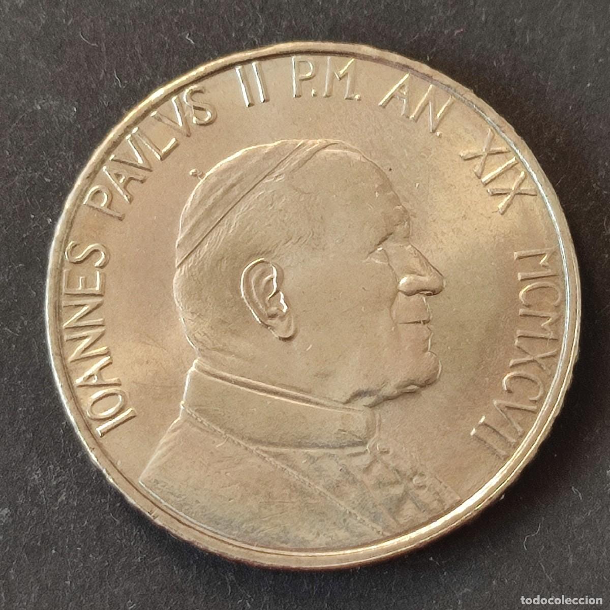 Monedas antiguas de Europa: Moneda 100 liras ciudad del vaticano 1997 Juan Pablo II