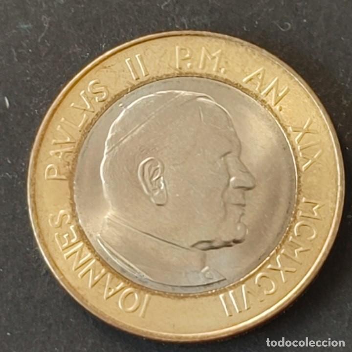 Monedas antiguas de Europa: Moneda 1000 liras ciudad del vaticano 1997 Juan Pablo II