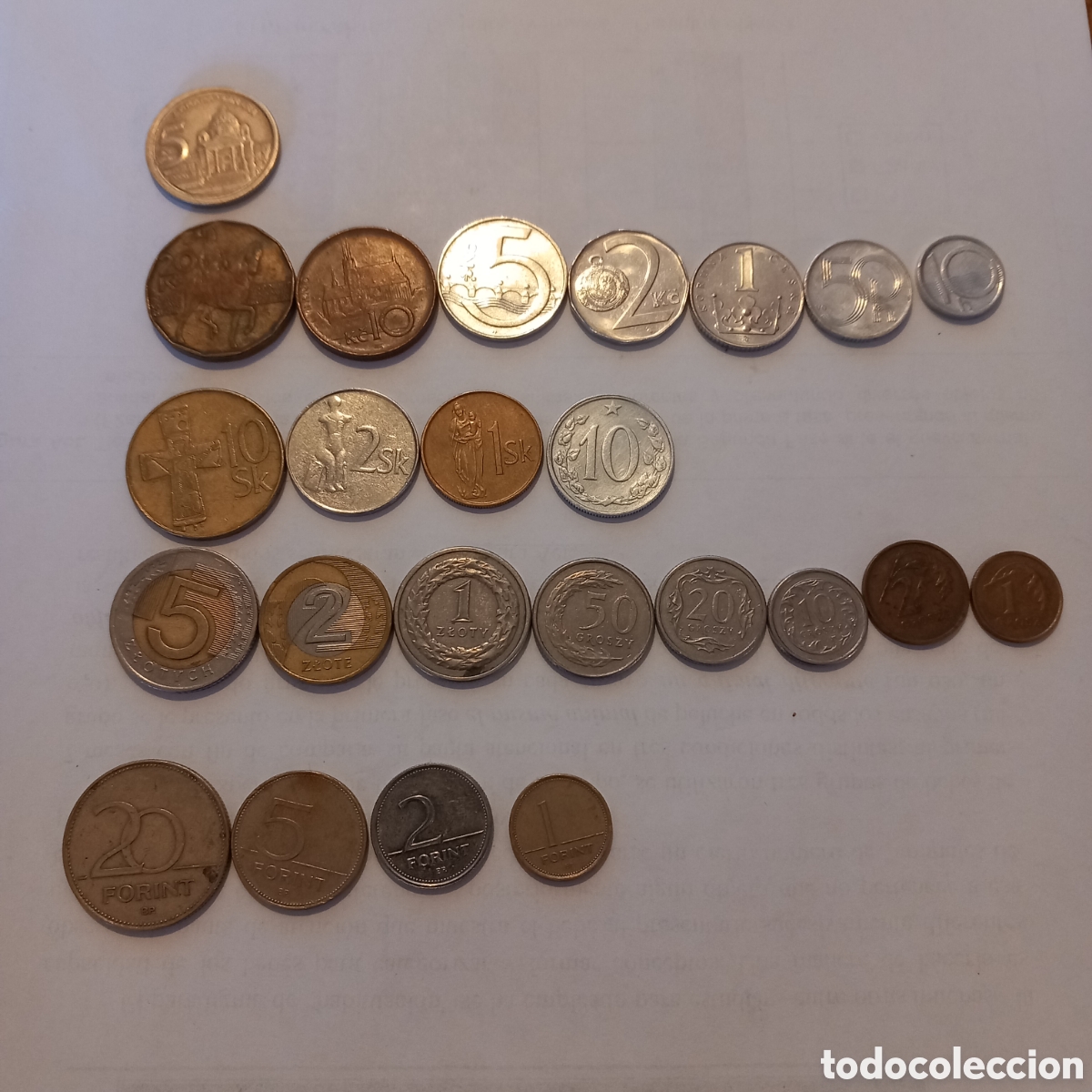 Monedas antiguas de Europa: Lote 24 monedas Europa del Este Pre-Euro