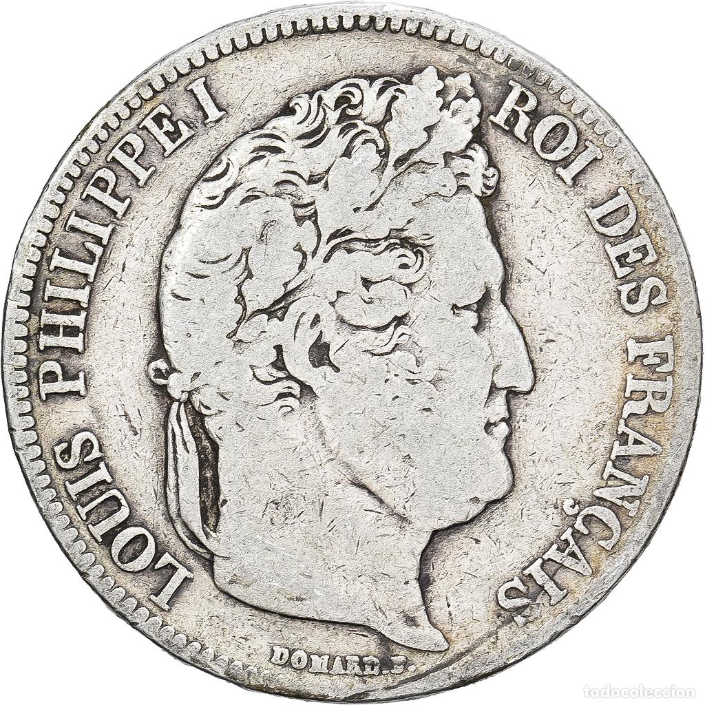 Monedas antiguas de Europa: [#1550948] Francia, Louis Philippe I, 5 Francs, 1832, Rouen, Plata, BC+, Gadoury:678