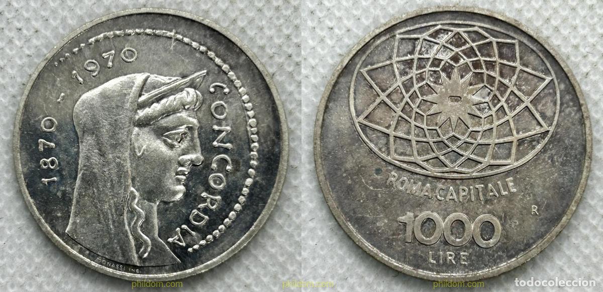 Monedas antiguas de Europa: 3462 ITALIA 1970 ITALIA 1970 1000 LIRE CAPITAL ROME CONCORDIA