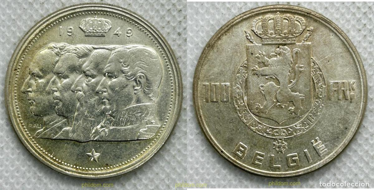 Monedas antiguas de Europa: 3500 BELGICA 1949 100 FRANCOS BELGICA 1949