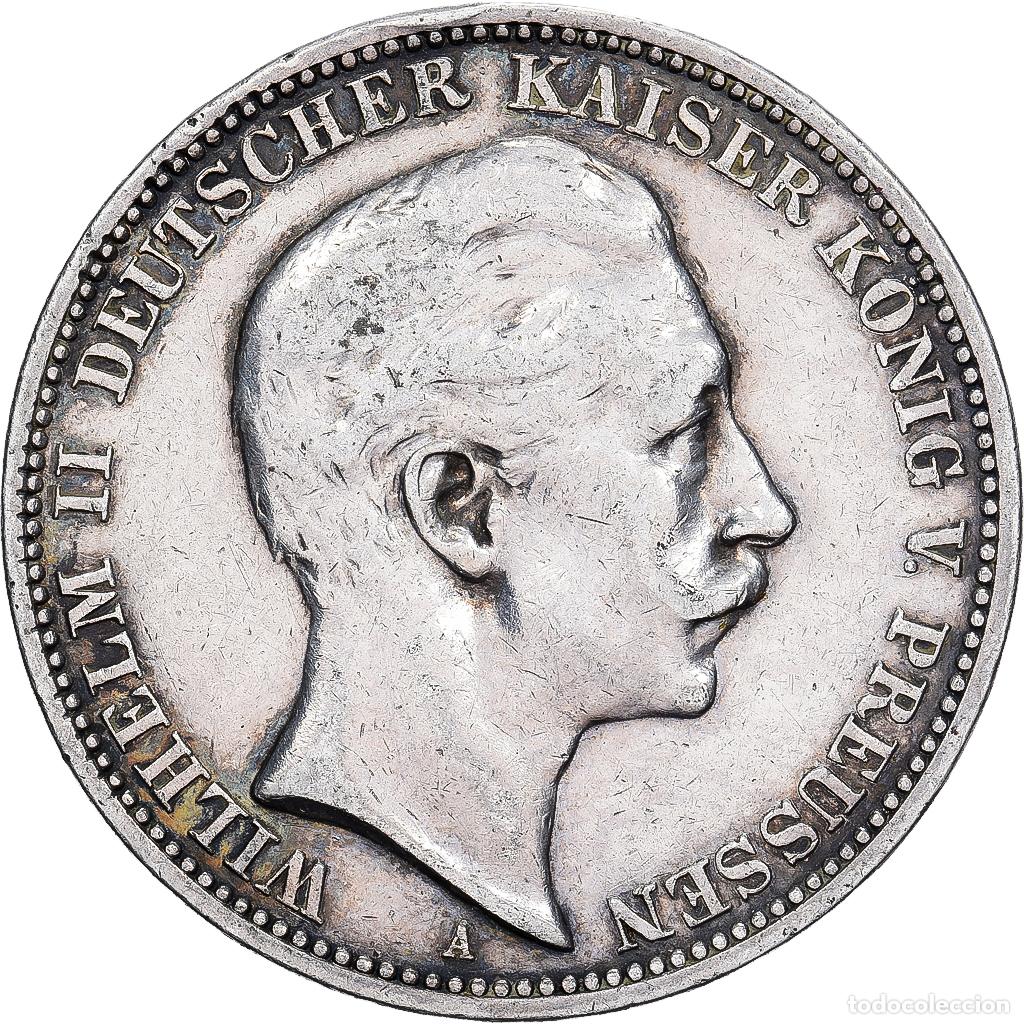Monedas antiguas de Europa: [#1167476] Kingdom of Prussia, Wilhelm II, 3 Mark, 1911, Berlin, Plata, BC+, KM:527