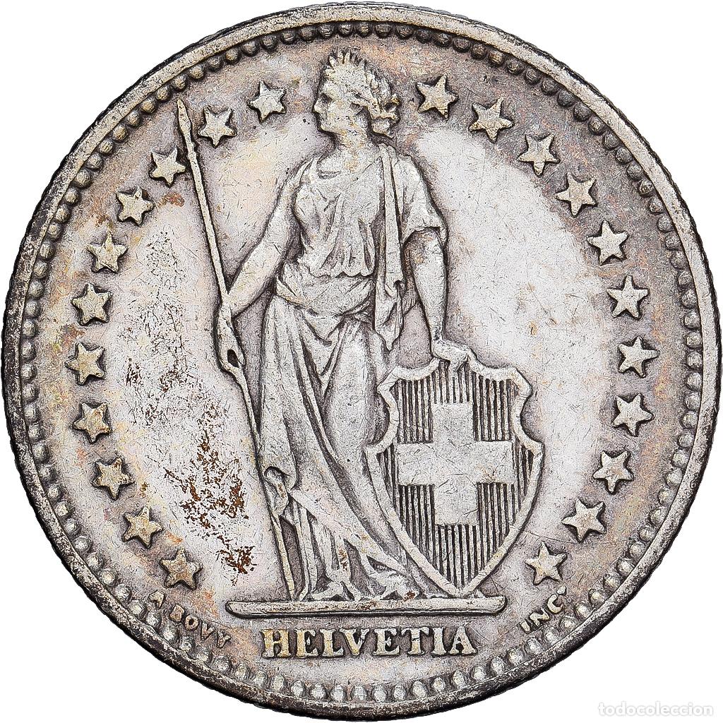 Monedas antiguas de Europa: [#1167507] Suiza, 2 Francs, 1914, Bern, Plata, MBC, KM:21