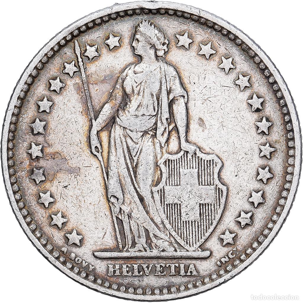 Monedas antiguas de Europa: [#1167509] Suiza, 2 Francs, 1921, Bern, Plata, BC+, KM:21