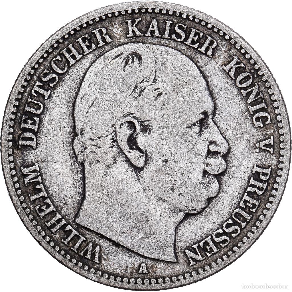Monedas antiguas de Europa: [#1167523] Estados alemanes, PRUSSIA, Wilhelm I, 2 Mark, 1876, Berlin, Plata, BC+, KM:506