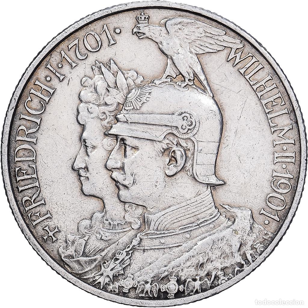 Monedas antiguas de Europa: [#1167528] Estados alemanes, PRUSSIA, Wilhelm II, 2 Mark, 1901, Berlin, Plata, MBC, KM:525