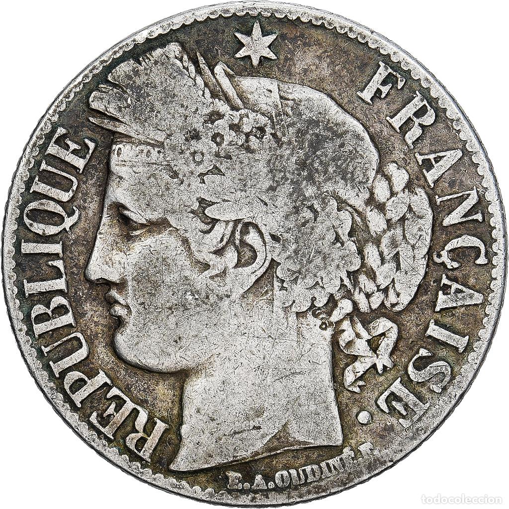 Monedas antiguas de Europa: [#1550874] Francia, Franc, C&eacute;r&egrave;s, 1887, Paris, Plata, BC+, Gadoury:465a, KM:822.1
