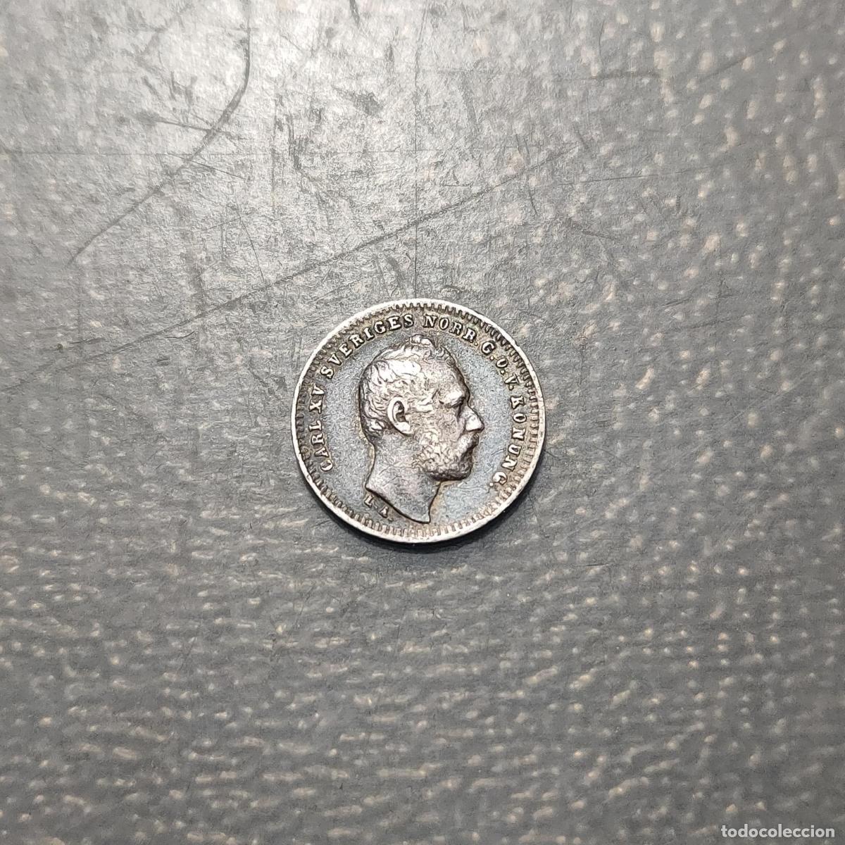 Monedas antiguas de Europa: SUECIA SWEDEN CARL XV 10 ORE 1870 MBC PLATA