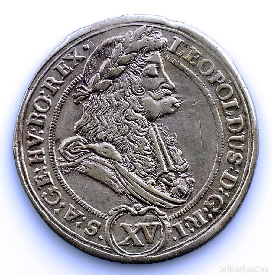 Monnaies anciennes de Europe: SC.Imperio Austroh&uacute;ngaro-Leopold I. 15 Kreuzers 1694 EBC-/XF- Plata 6,4 g Escasa