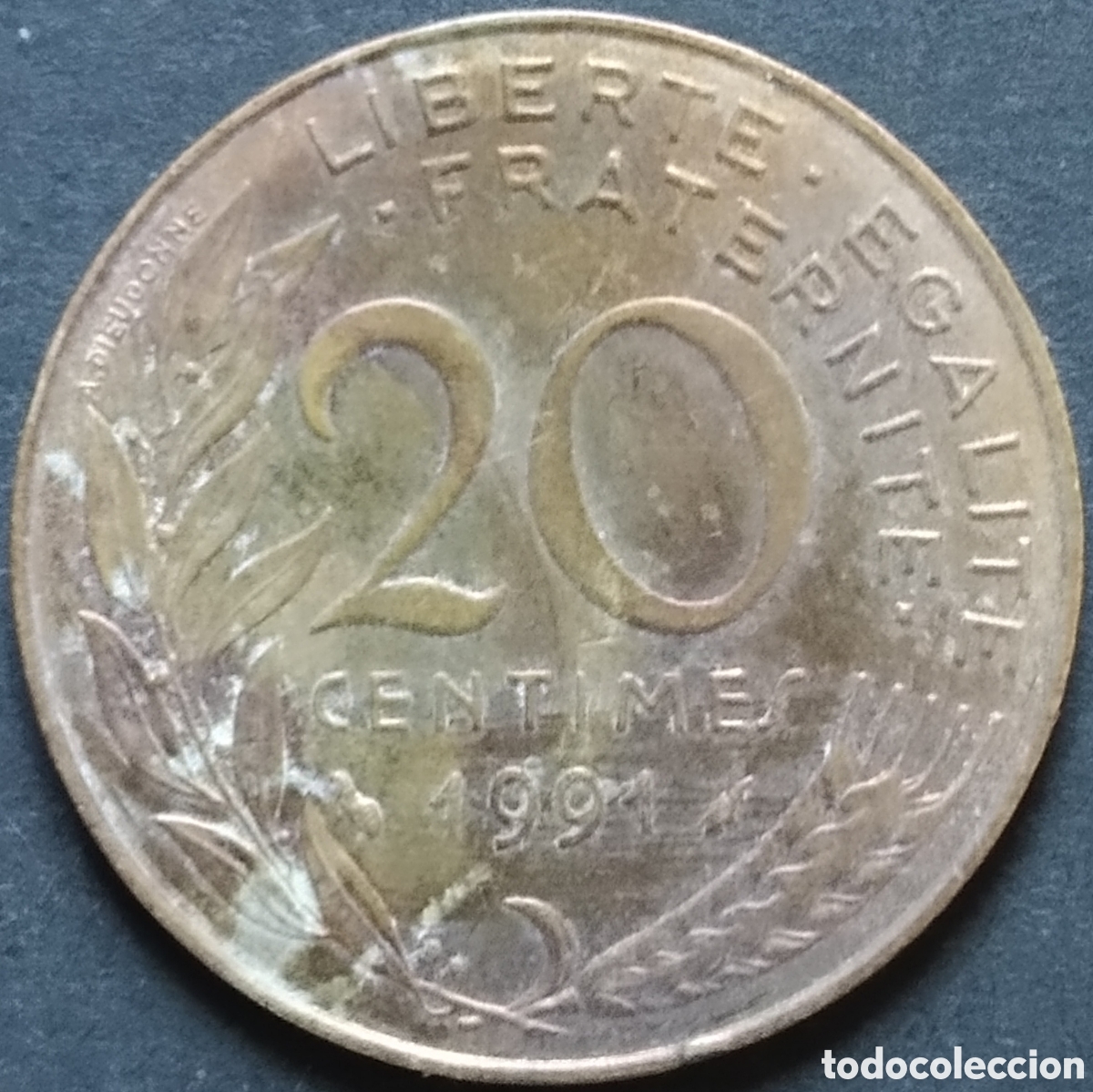 Monedas antiguas de Europa: MONEDA - FRANCIA 20 CENTIMOS 1991
