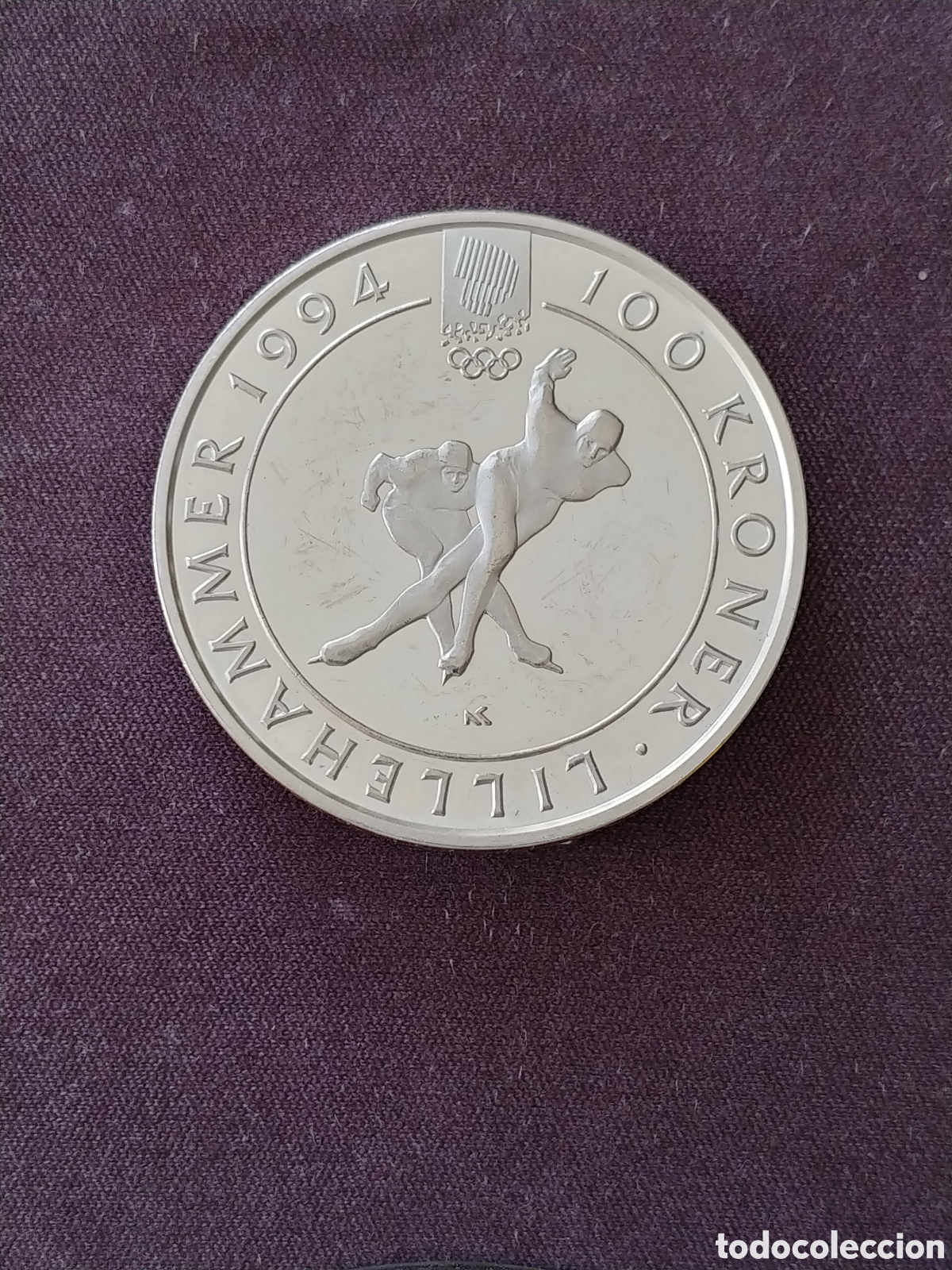 Monedas antiguas de Europa: Noruega, 100 Kroner 1991, Ag .925 mls., 1 Oz., Proof