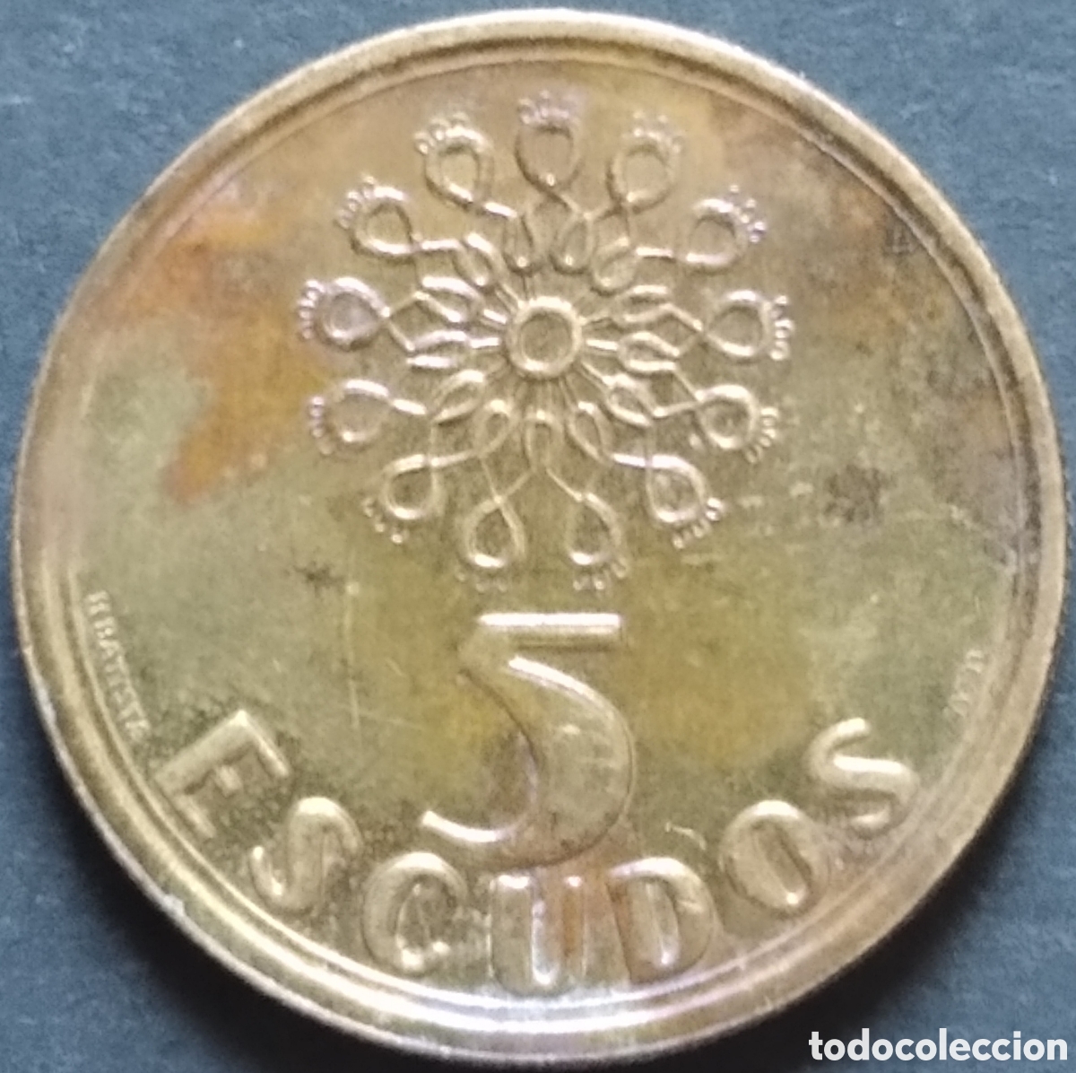 Moedas antigas da Europa: MONEDA - PORTUGAL 5 ESCUDOS 1997