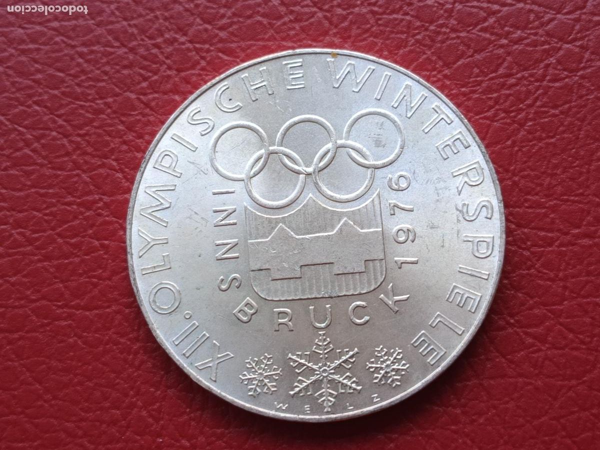 Monedas antiguas de Europa: 100 Chelines de Austria de 1976, olimpiadas de Innsbruck, plata